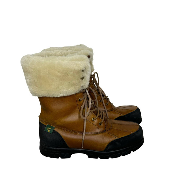 Lauren Ralph Lauren Quinta Leather Shearling boots - Picture 2 of 8